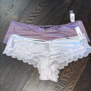 Victoria's Secret Purple and pink crème Lace Panties